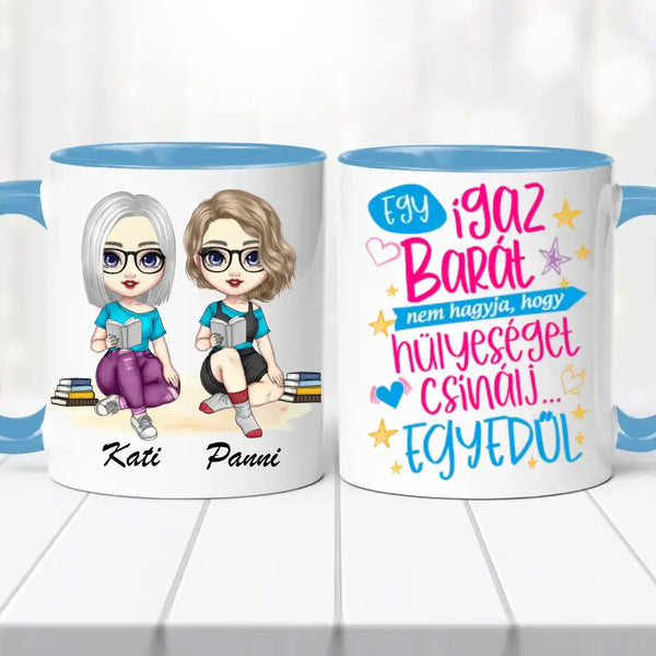 Barátnős bögre – két lányos dizájn