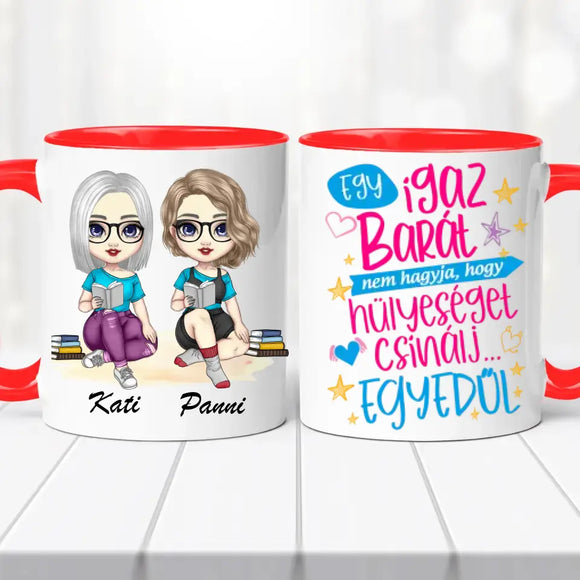 Barátnős bögre – két lányos dizájn