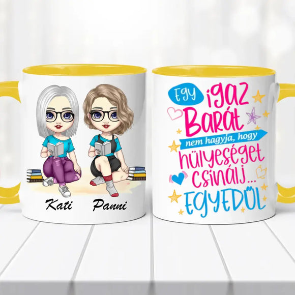 Barátnős bögre – két lányos dizájn