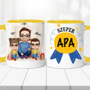 Családi bögre - apa, lánya és fia-4