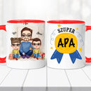 Családi bögre - apa, lánya és fia-5