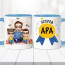 Családi bögre - apa, lánya és fia-10