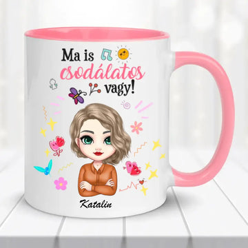 Ajándék bögre – „Csodálatos vagy” felirattal