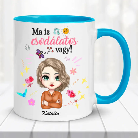 Ajándék bögre – „Csodálatos vagy” felirattal