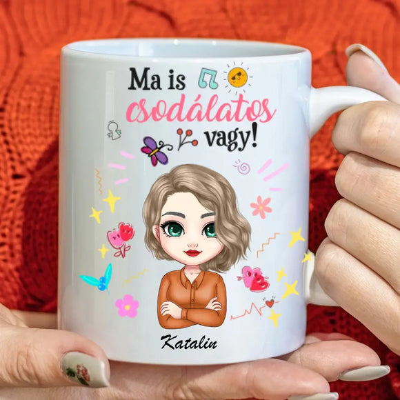 Ajándék bögre – „Csodálatos vagy” felirattal