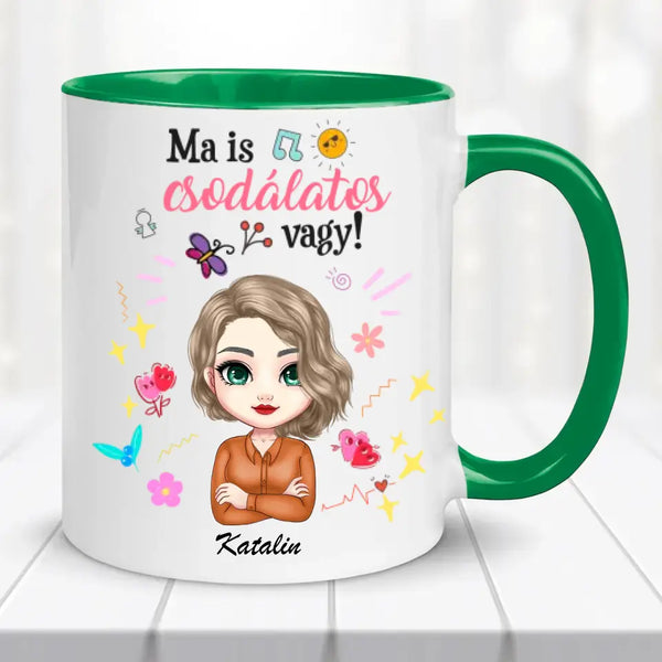 Ajándék bögre – „Csodálatos vagy” felirattal