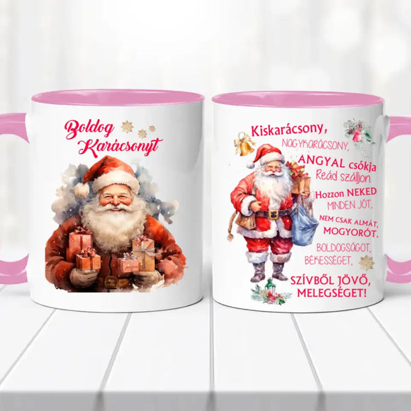 Karácsonyi bögre – Télapó grafikával