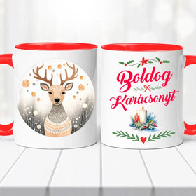 Karácsonyi bögre – szarvas grafikával - 0