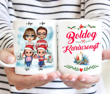 Családi karácsonyi bögre – szülőknek és gyerekeknek - 0