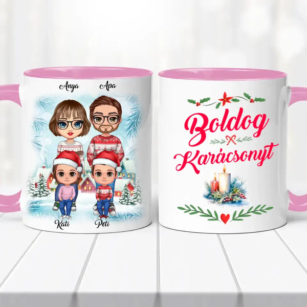 Családi karácsonyi bögre – szülőknek és gyerekeknek