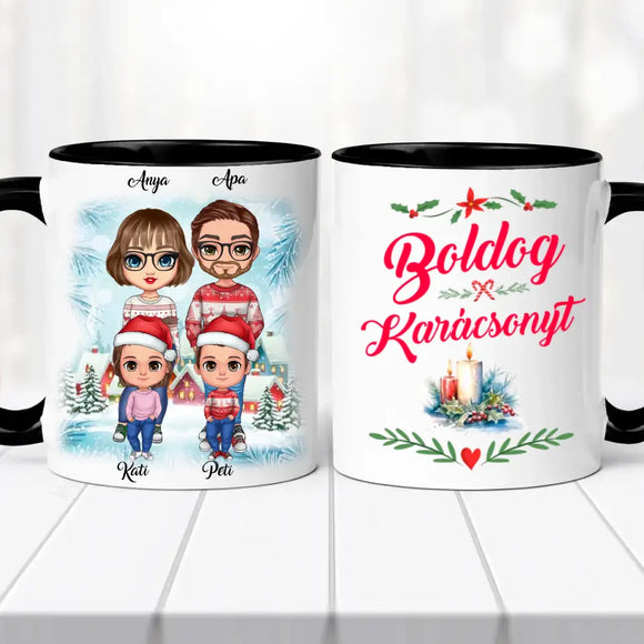 Családi karácsonyi bögre – szülőknek és gyerekeknek