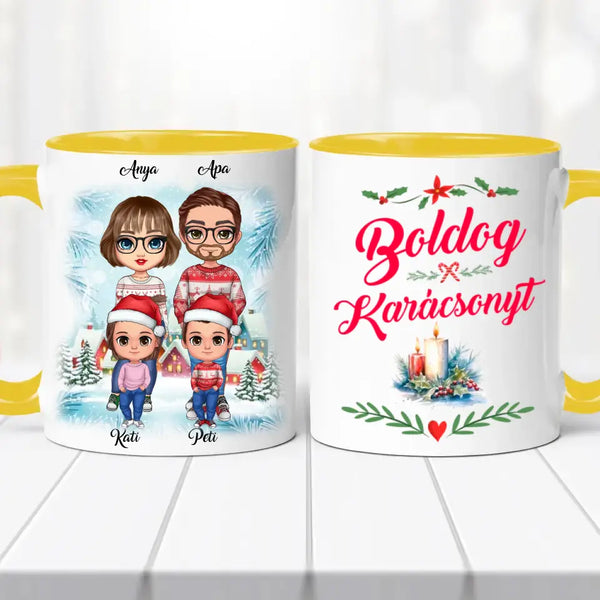 Családi karácsonyi bögre – szülőknek és gyerekeknek