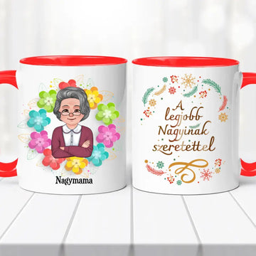 Névre szóló bögre – „Legjobb nagymamának”