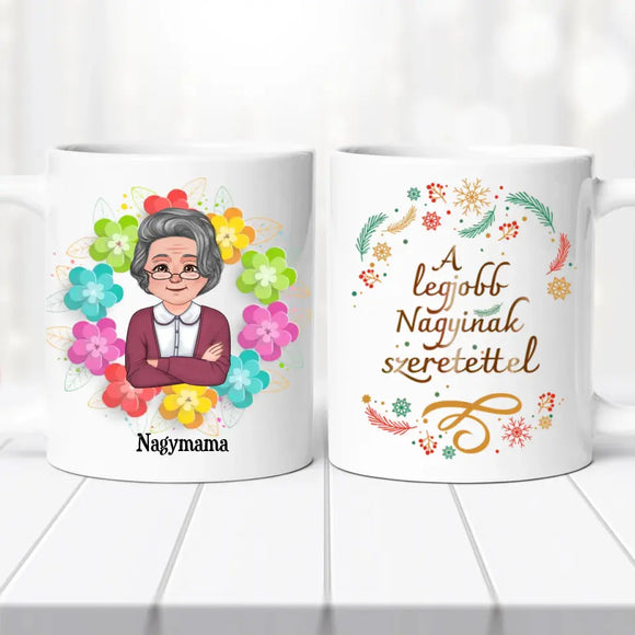 Névre szóló bögre – „Legjobb nagymamának”