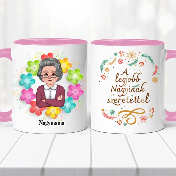 Névre szóló bögre – „Legjobb nagymamának”