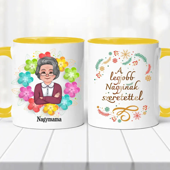 Névre szóló bögre – „Legjobb nagymamának”