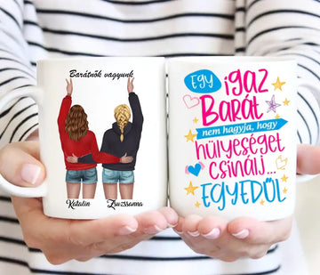 Barátnős bögre – két lánnyal