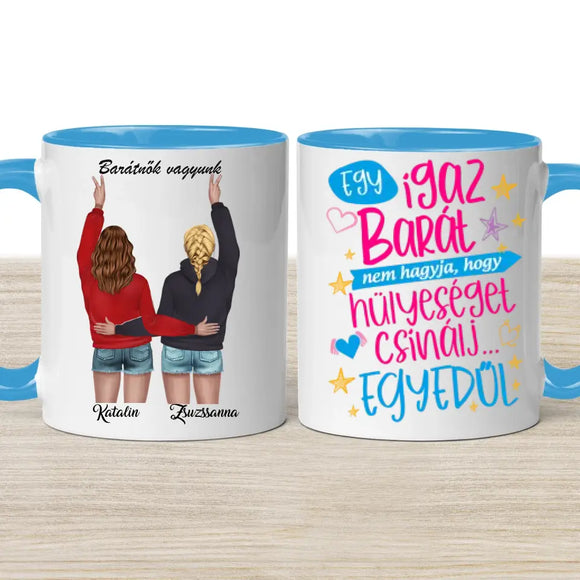 Barátnős bögre – két lánnyal