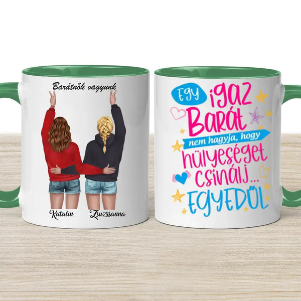 Barátnős bögre – két lánnyal