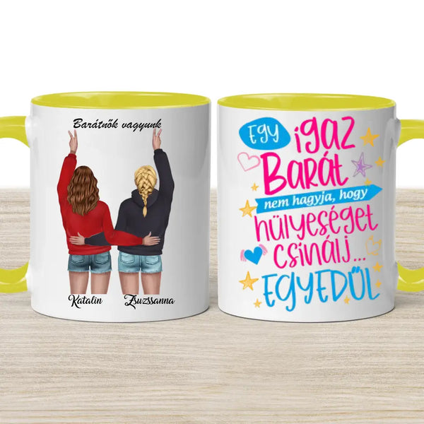 Barátnős bögre – két lánnyal