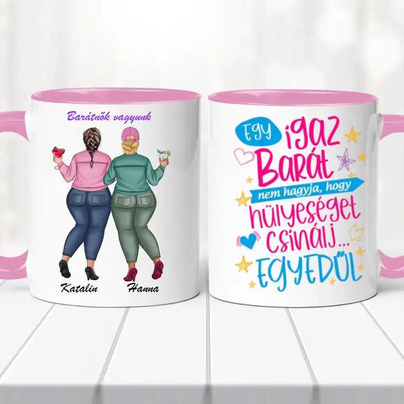 Barátnős bögre – két lányos dizájn No2.