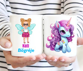 Névre szóló bögre – pónis lányos mintával - 0