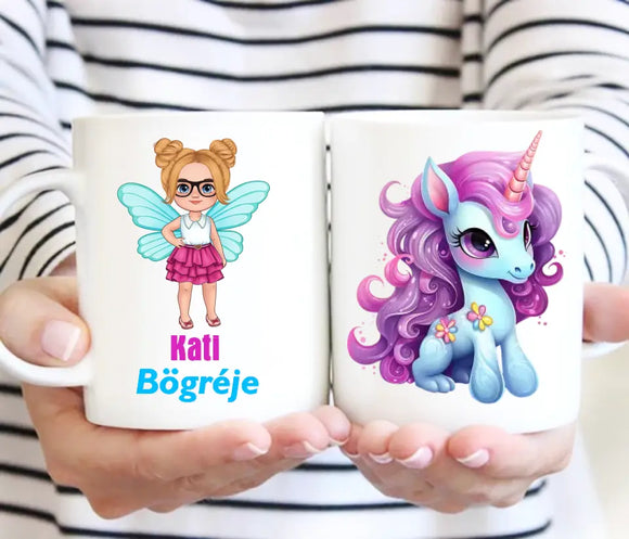 Névre szóló bögre – pónis lányos mintával