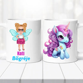 Névre szóló bögre – pónis lányos mintával
