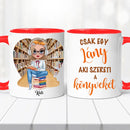 Egyedi bögre – olvasó lány illusztrációval-4