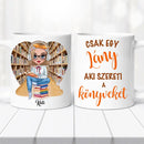 Egyedi bögre – olvasó lány illusztrációval-2