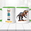 Névre szóló dinós bögre – fiús stílusban