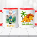 Névre szóló dinós bögre – egyedi dizájn-8