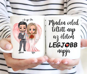 Esküvői bögre – páros grafikával - 0