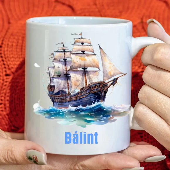 Névre szóló Hajós Bögre