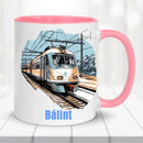 Névre szóló Vonatos Bögre-5