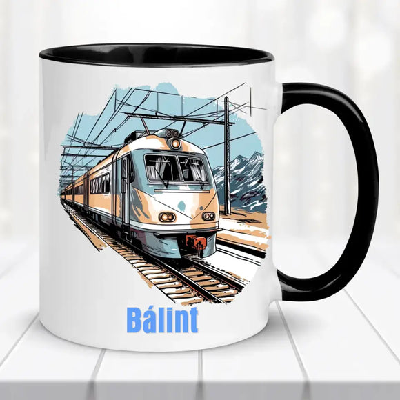 Névre szóló Vonatos Bögre