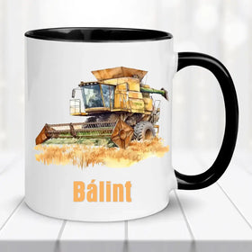 Névre szóló kombájnos bögre - 0