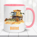 Névre szóló kombájnos bögre-6