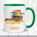 Névre szóló kombájnos bögre-8