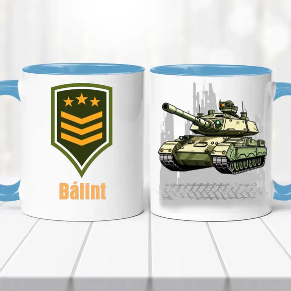 Tankos bögre – névvel személyre szabva