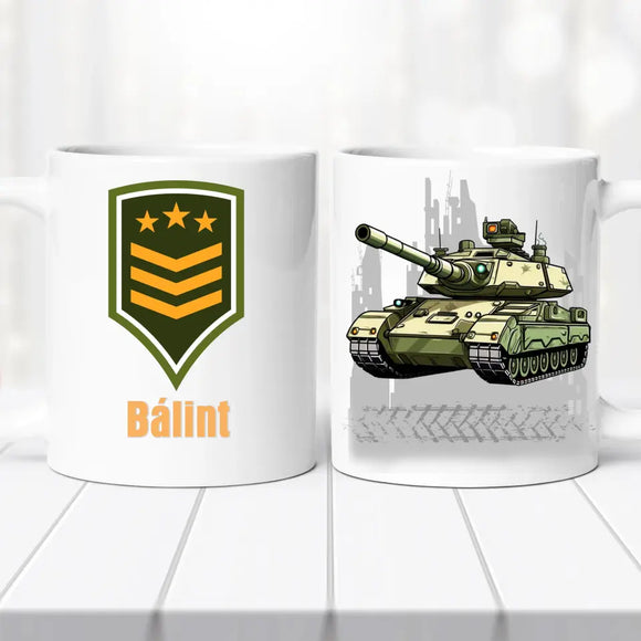 Tankos bögre – névvel személyre szabva