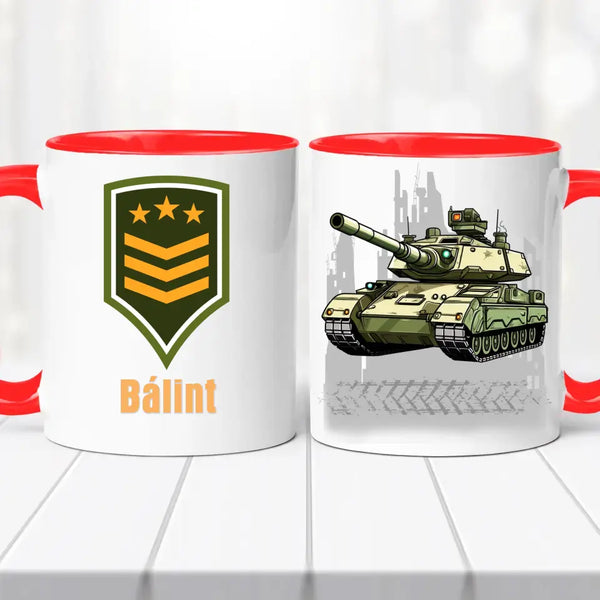 Tankos bögre – névvel személyre szabva