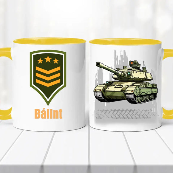 Tankos bögre – névvel személyre szabva