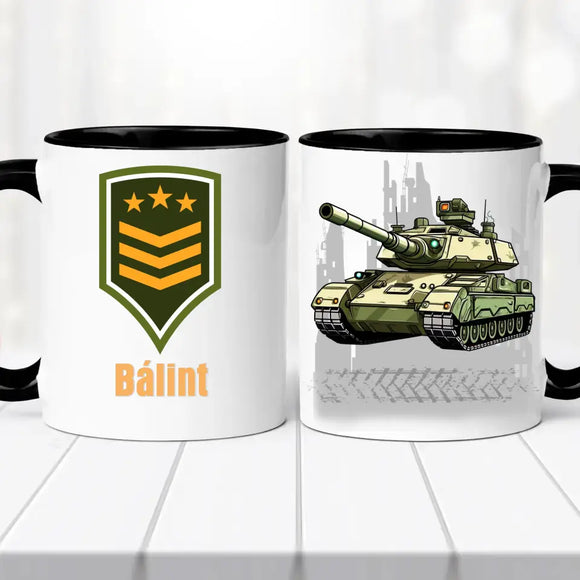 Tankos bögre – névvel személyre szabva