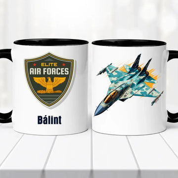 Repülős bögre – névvel és repülő jelekkel - 0