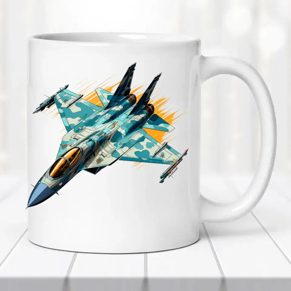 Repülős bögre – névvel és repülő jelekkel