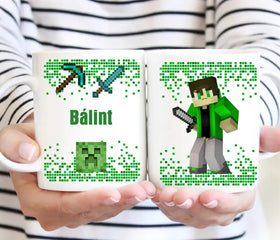 Minecraft bögre – névvel - 0