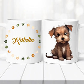 Kutyás bögre – névvel, egyedi dizájn - 0