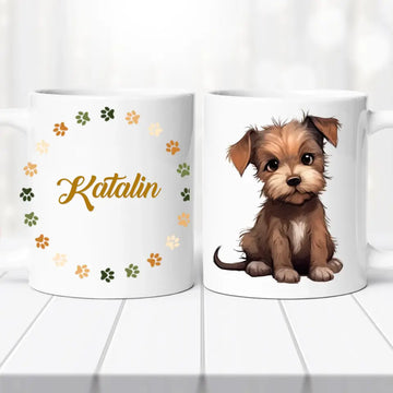 Kutyás bögre – névvel, egyedi dizájn - 0