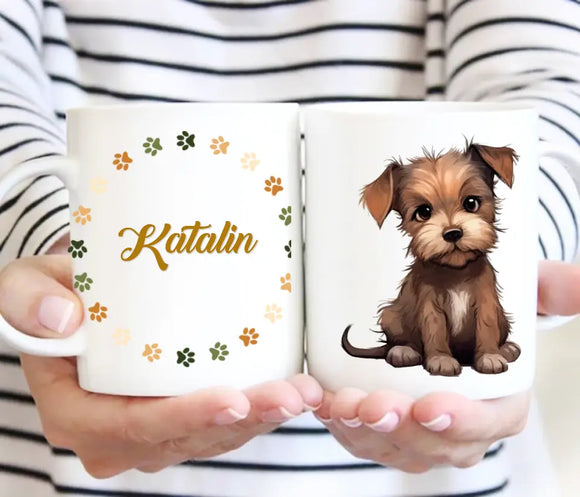 Kutyás bögre – névvel, egyedi dizájn
